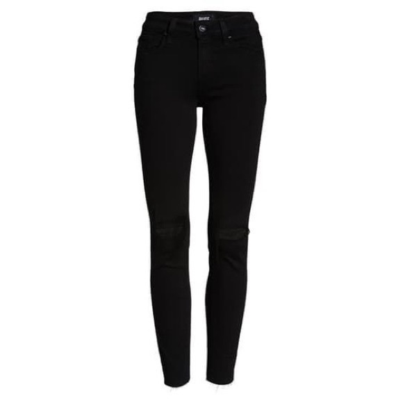 PAIGE Verdugo Ankle Ultra Skinny Mid Rise Destructed Jeans Black Size 28 NWT - Picture 6 of 6